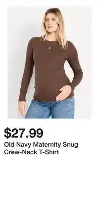 Old Navy Old Navy Maternity Snug Crew-Neck T-Shirt offer