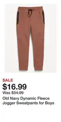 Old Navy Old Navy Dynamic Fleece Jogger Sweatpants for Boys offer