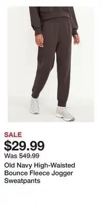 Old Navy Old Navy High-Waisted Bounce Fleece Jogger Sweatpants offer