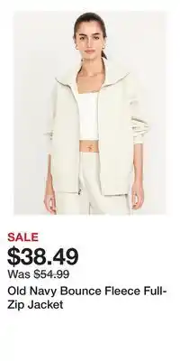 Old Navy Old Navy Bounce Fleece Full-Zip Jacket offer