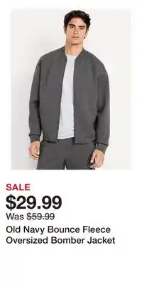 Old Navy Old Navy Bounce Fleece Oversized Bomber Jacket offer