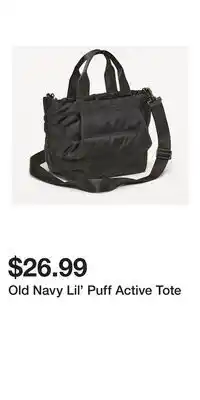 Old Navy Old Navy Lil' Puff Active Tote offer