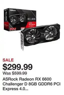 Newegg ASRock Radeon RX 6600 Challenger D 8GB GDDR6 PCI Express 4.0 Graphics Card RX6600 CLD 8G offer