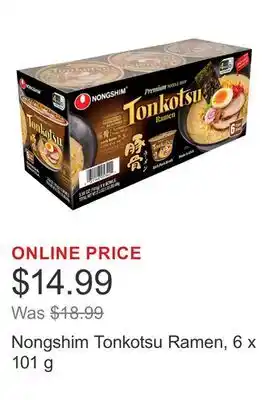 Costco Nongshim Tonkotsu Ramen, 6 x 101 g offer
