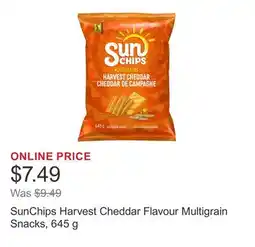 Costco SunChips Harvest Cheddar Flavour Multigrain Snacks, 645 g offer