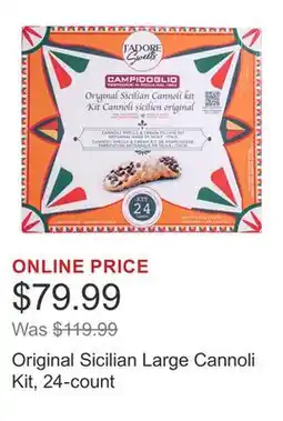 Costco Original Sicilian Large Cannoli Kit, 24-count offer