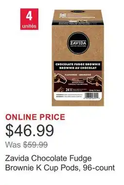 Costco Zavida Chocolate Fudge Brownie K Cup Pods, 96-count offer