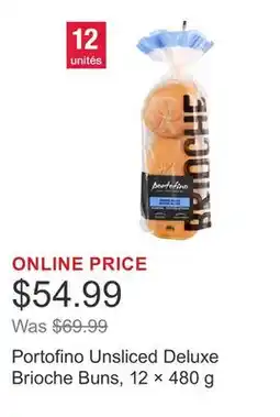 Costco Portofino Unsliced Deluxe Brioche Buns, 12 × 480 g offer