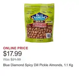 Costco Blue Diamond Spicy Dill Pickle Almonds, 1.1 Kg offer