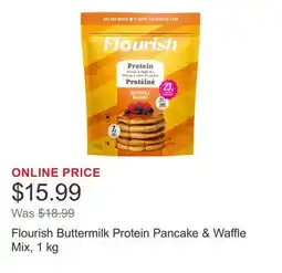 Costco Flourish Buttermilk Protein Pancake & Waffle Mix, 1 kg offer