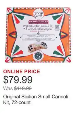 Costco Original Sicilian Small Cannoli Kit, 72-count offer