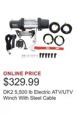 Costco DK2 5,500 lb Electric ATV/UTV Winch With Steel Cable offer