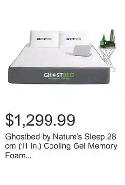 Costco Ghostbed by Nature's Sleep 28 cm (11 in.) Cooling Gel Memory Foam Mattress offer