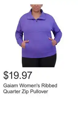 Costco Gaiam Women's Ribbed Quarter Zip Pullover offer