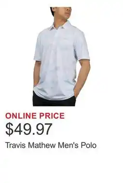 Costco Travis Mathew Men's Polo offer