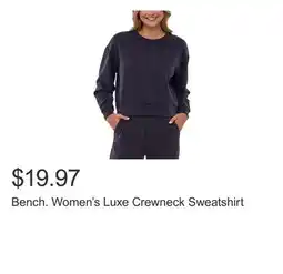 Costco Bench. Women's Luxe Crewneck Sweatshirt offer