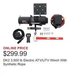 Costco DK2 3,500 lb Electric ATV/UTV Winch With Synthetic Rope offer