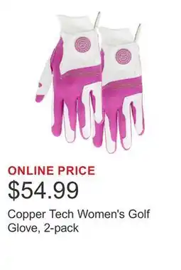 Costco Copper Tech Women's Golf Glove, 2-pack offer