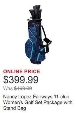 Costco Nancy Lopez Fairways 11-club Women's Golf Set Package with Stand Bag offer