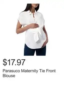 Costco Parasuco Maternity Tie Front Blouse offer