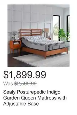 Costco Sealy Posturepedic Indigo Garden Queen Mattress with Adjustable Base offer