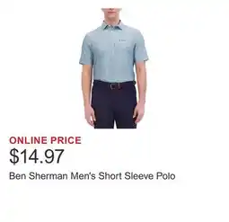 Costco Ben Sherman Men's Short Sleeve Polo offer