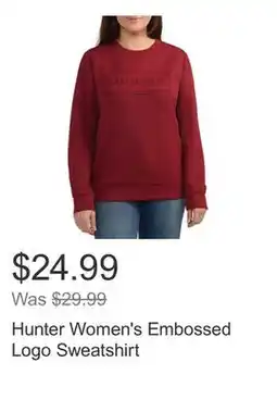 Costco Hunter Women's Embossed Logo Sweatshirt offer