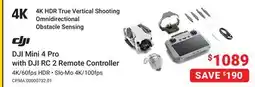 Visions Electronics DJI Mini 4 Pro with DJI RC 2 Remote Controller offer