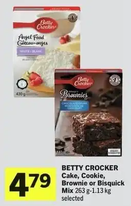 IGA Betty crocker cake, cookie, brownie or bisquick mix offer