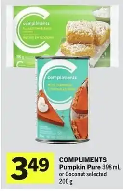 IGA Compliments pumpkin pure offer