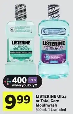 IGA Listerine ultra or total care mouthwash offer