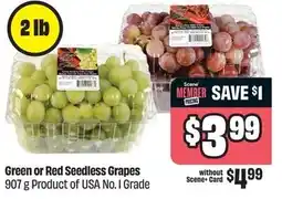FreshCo Green or Red Seedless Grapes offer