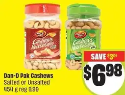 FreshCo Dan-D Pak Cashews Salted or Unsalted offer