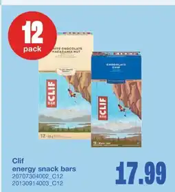 Wholesale Club ENERGY SNACK BARS, 12 pack offer