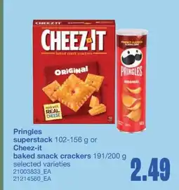 Wholesale Club PRINGLES SUPERSTACK 102-156 G OR CHEEZ-IT BAKED SNACK CRACKERS 191/200 G offer