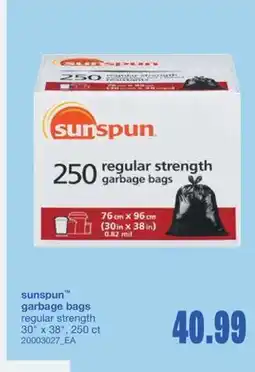 Wholesale Club GARBAGE BAGS REGULAR STRENGTH, 30 X 38, 250 CT offer
