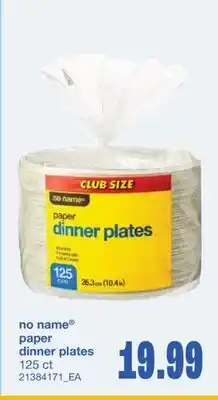 Wholesale Club PAPER DINNER PLATES, 125 CT offer