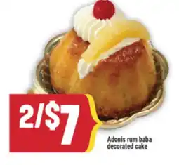 Marché Adonis Adonis rum baba decorated cake offer