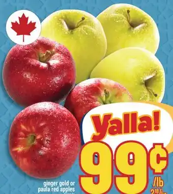 Marché Adonis ginger gold or paula red apples offer