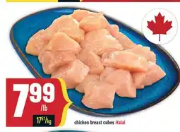 Marché Adonis Chicken breast cubes Halal offer