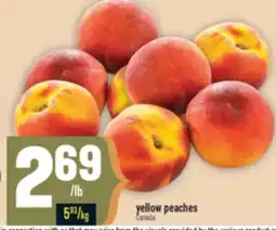 Marché Adonis yellow peaches offer