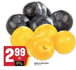 Marché Adonis yellow or black plums offer