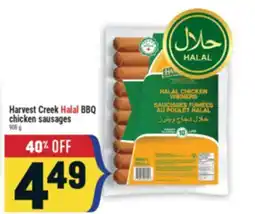 Marché Adonis Harvest Creek HalalHalal BBQ chicken sausages offer