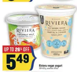 Marché Adonis Riviera vegan yogurt offer
