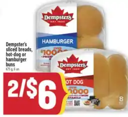Marché Adonis Dempster's sliced breads, hot-dog or hamburger buns offer