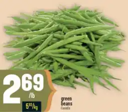 Marché Adonis green beans offer