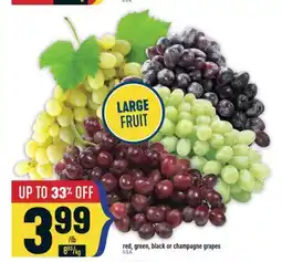 Marché Adonis red, green, black or champagne grapes offer