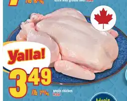Marché Adonis whole chicken Halal offer