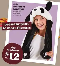Giant Tiger Kids interactive headwear offer