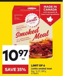 Giant Tiger Levitts smoked meat offer